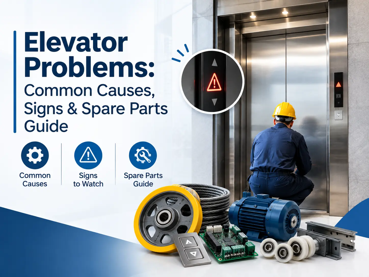 Elevator Problems: Common Causes, Signs & Spare Parts Guide