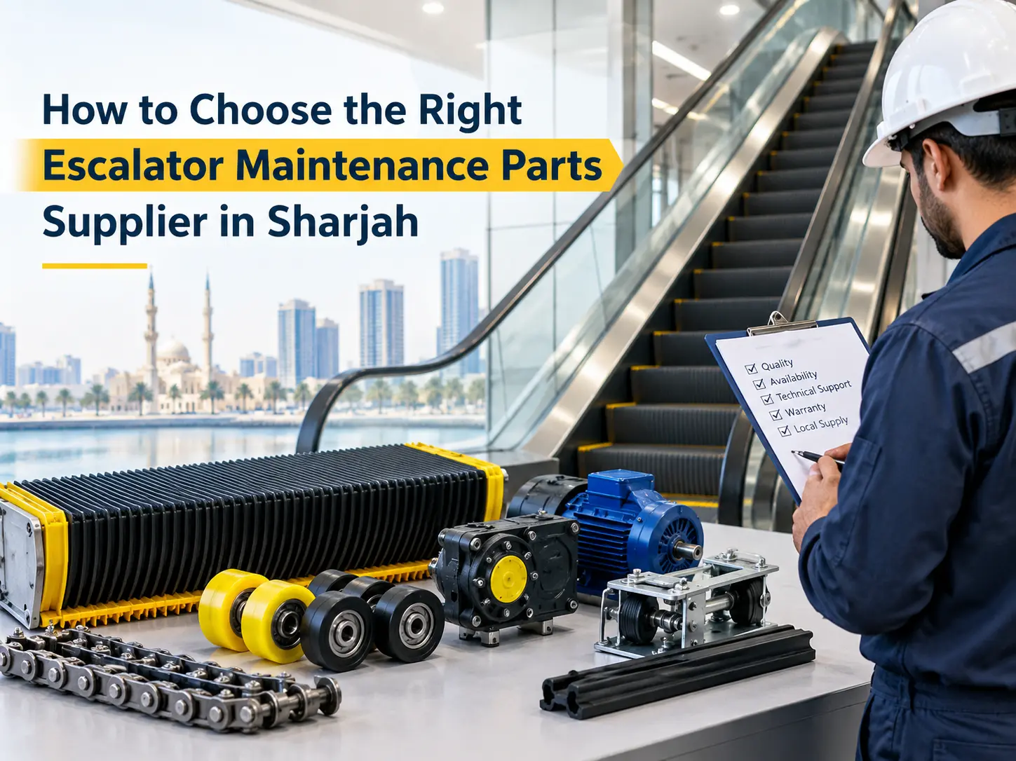 How to Choose the Right Escalator Maintenance Parts Supplier in Sharjah