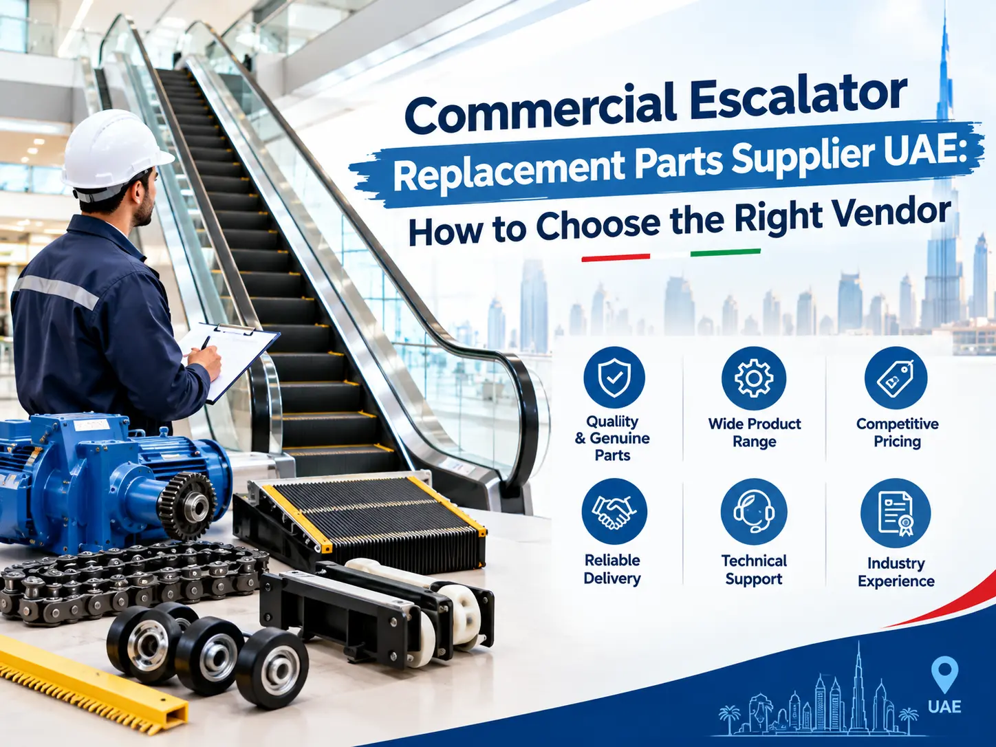 Commercial Escalator Replacement Parts Supplier UAE