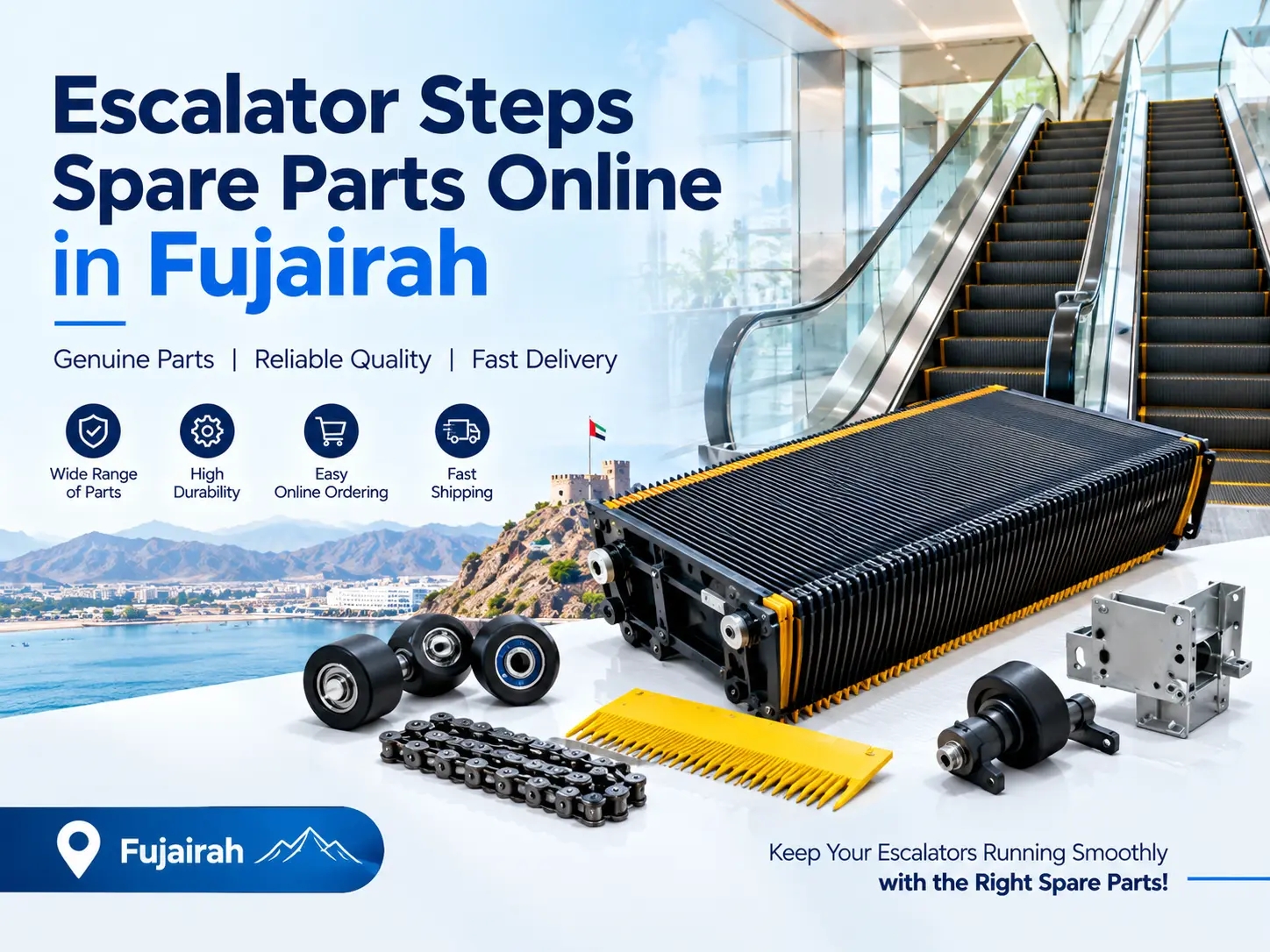 Avoid Wrong-Part Orders for Escalator Steps in Fujairah
